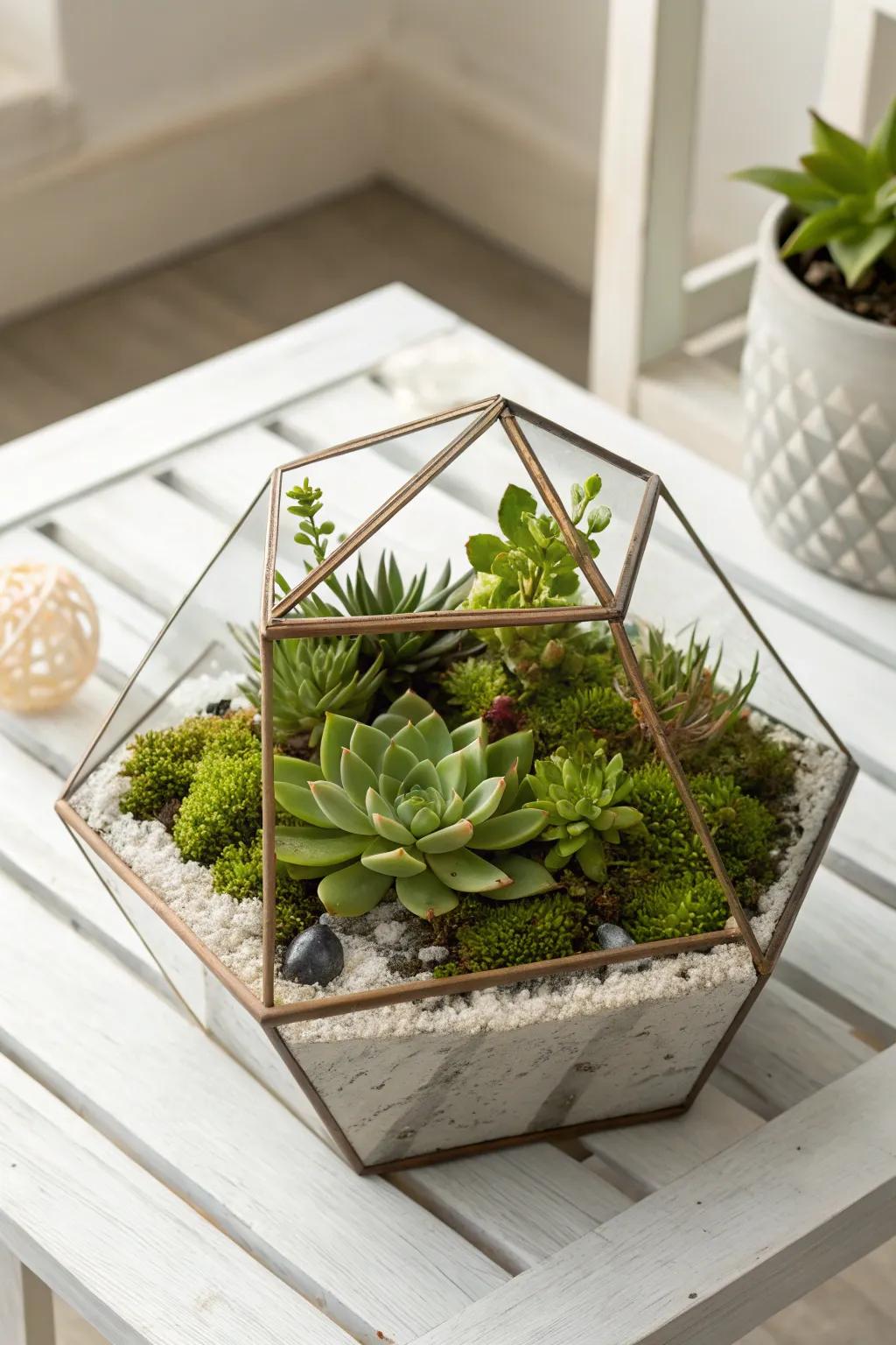 Create your own miniature garden oasis with a beautifully crafted individual green enclosure.