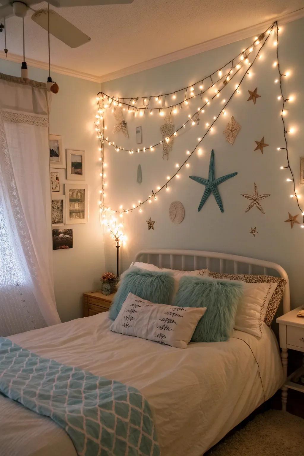 Lighting that mimics the captivating radiance of the ocean.