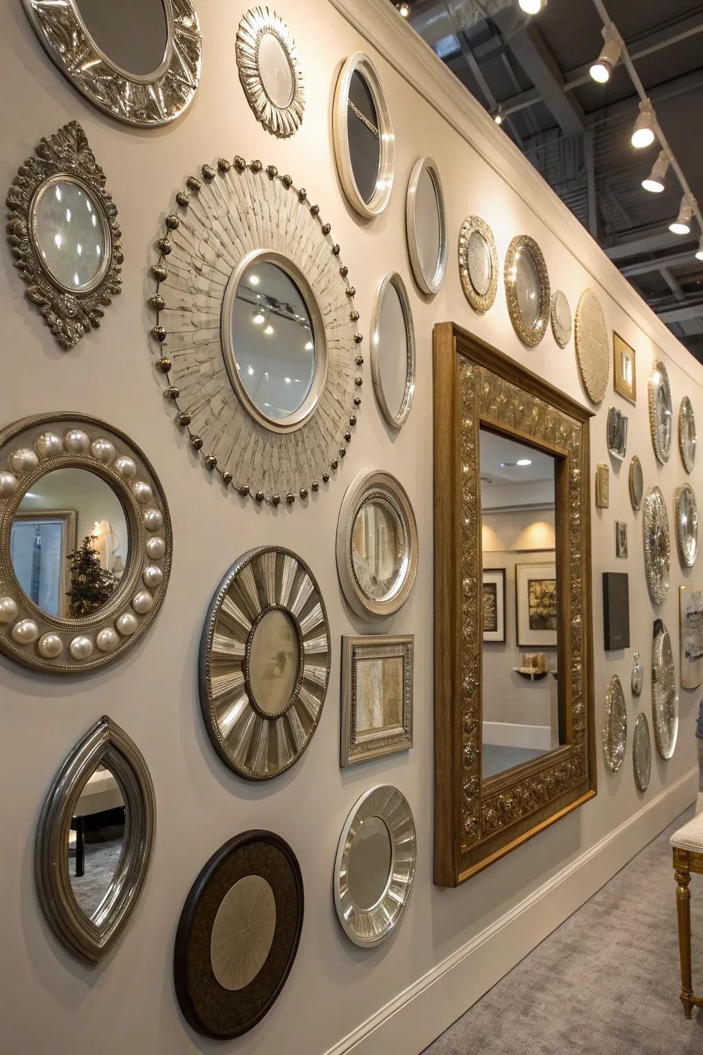 A mirror arrangement feature introduces personality and visual appeal.
