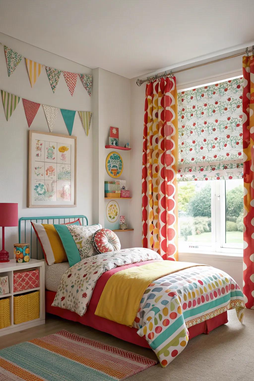 Striking patterned blinds for a declarative aesthetic