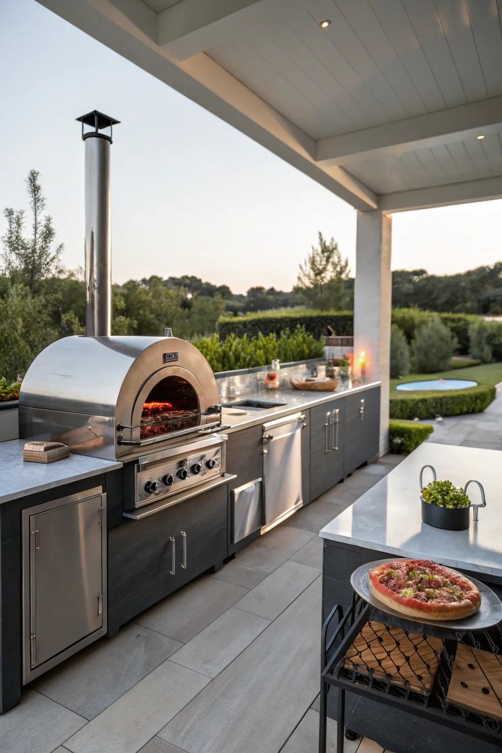High-tech appliances that bring modern convenience to outdoor cooking.