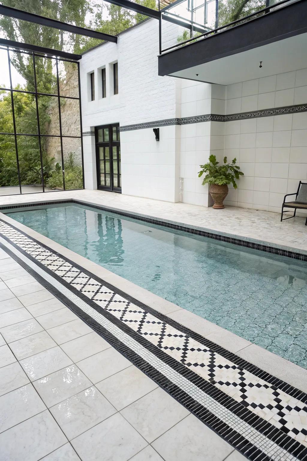 Monochrome accents project a refined and contemporary aesthetic.