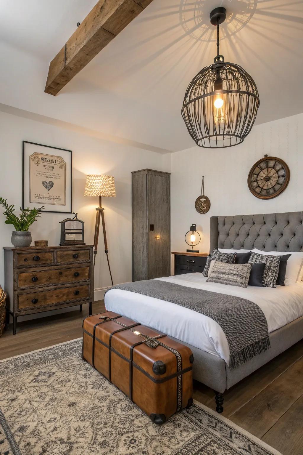 A contemporary and heritage blend keeps the shabby chic style current and balanced.