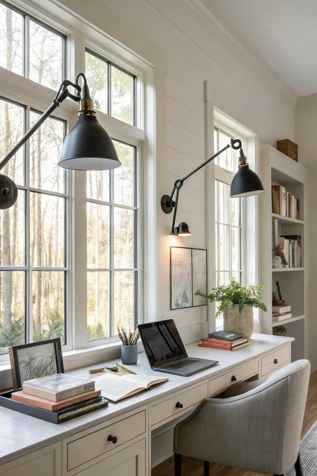 Adjustable lamps offer flexibility and focus in your lighting.