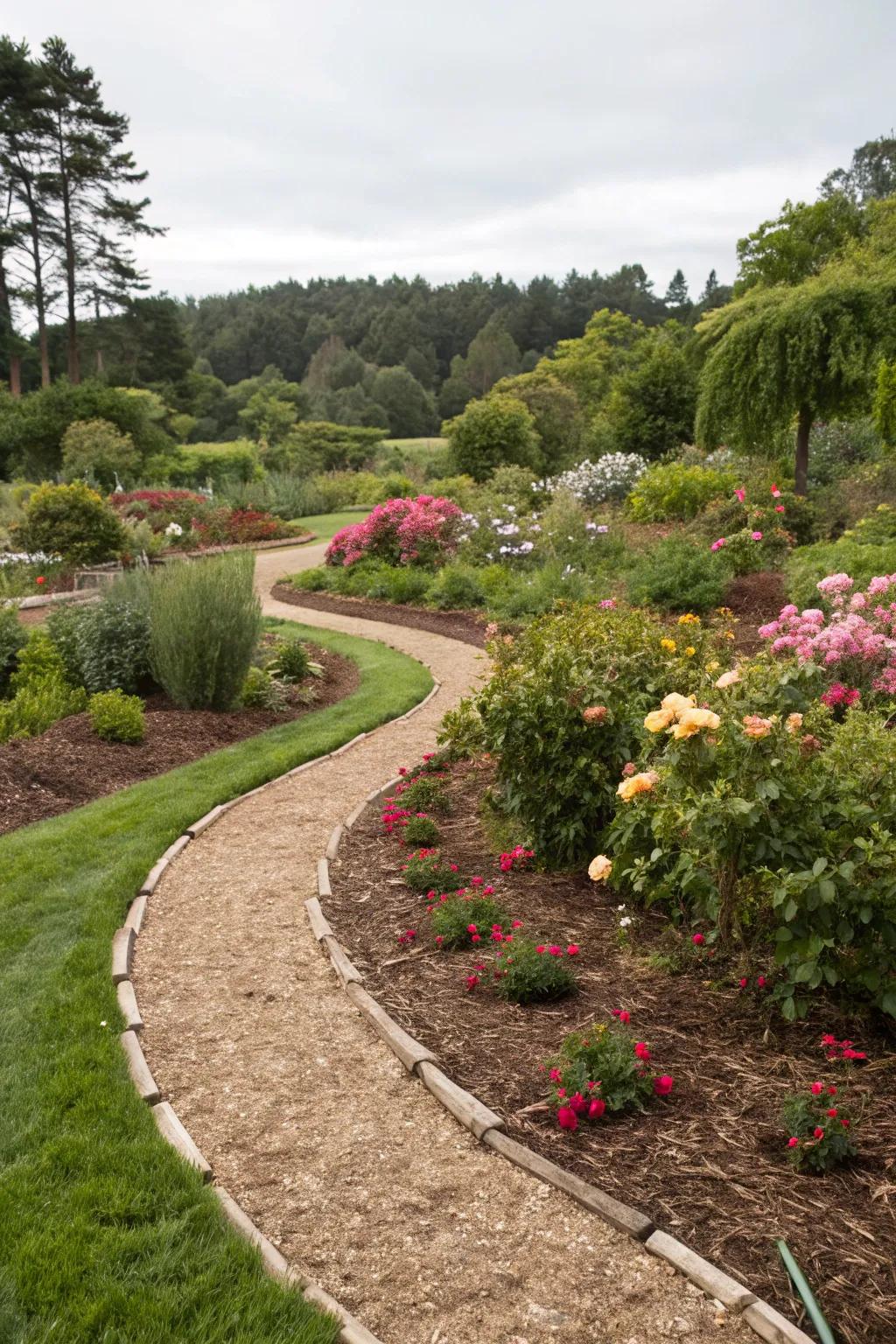 Mulch pathways shepherd you through the garden.