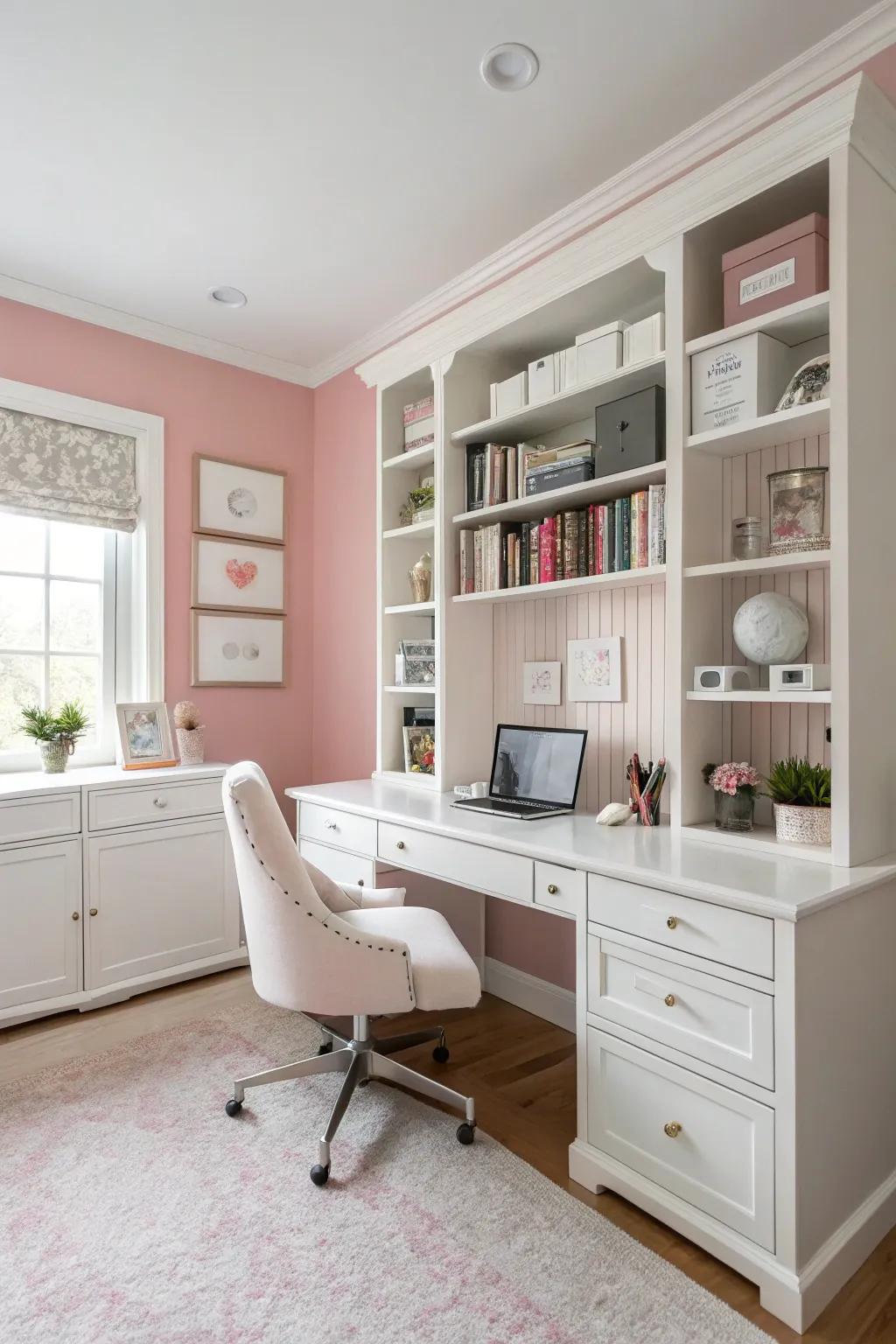 Pastels usher a delicate and serene impression into your office.