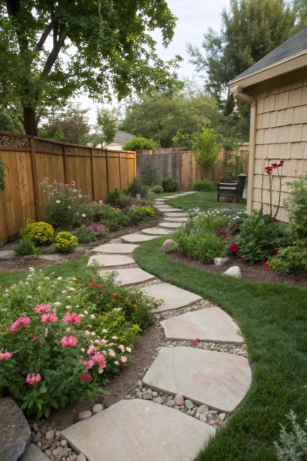 Impart charm and utility using ornamental routes.