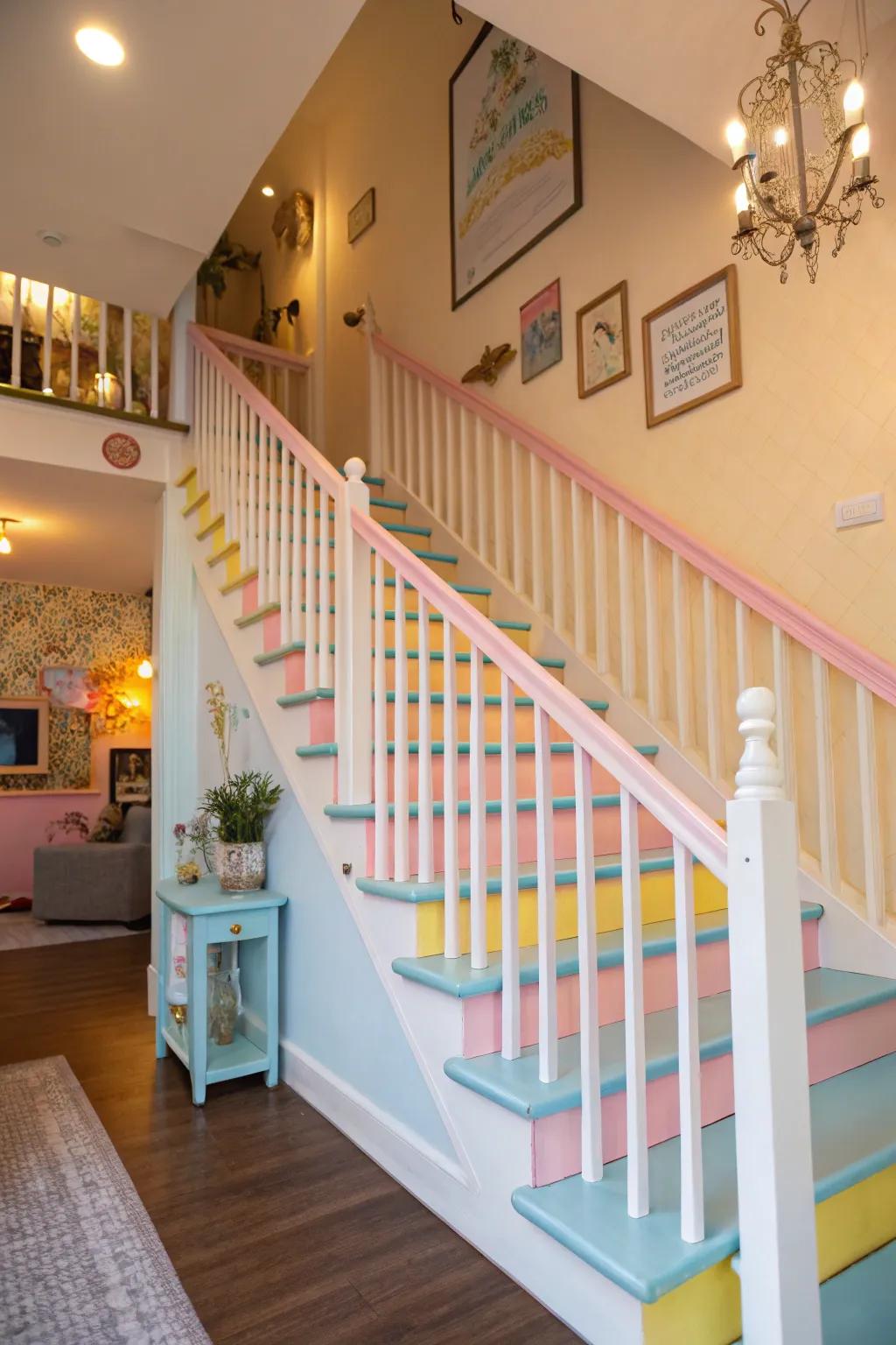 Light tones establish a tranquil and fanciful ambiance.