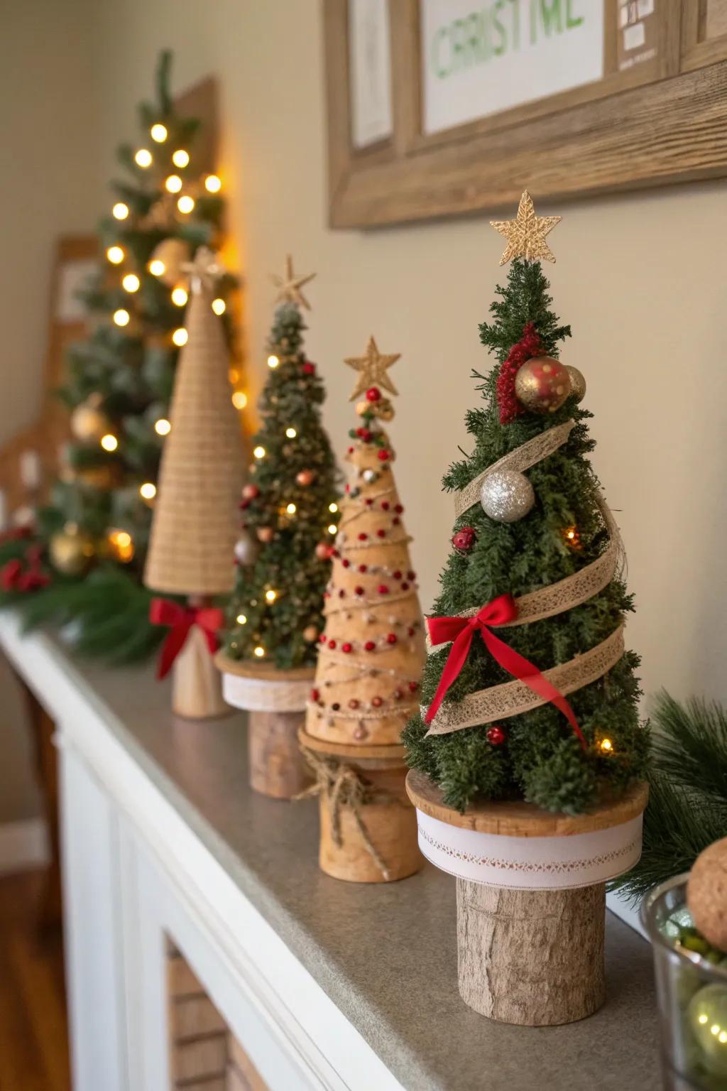 Fashion your bark Yuletide firs for an inventive and ecologically conscious ornamentation.