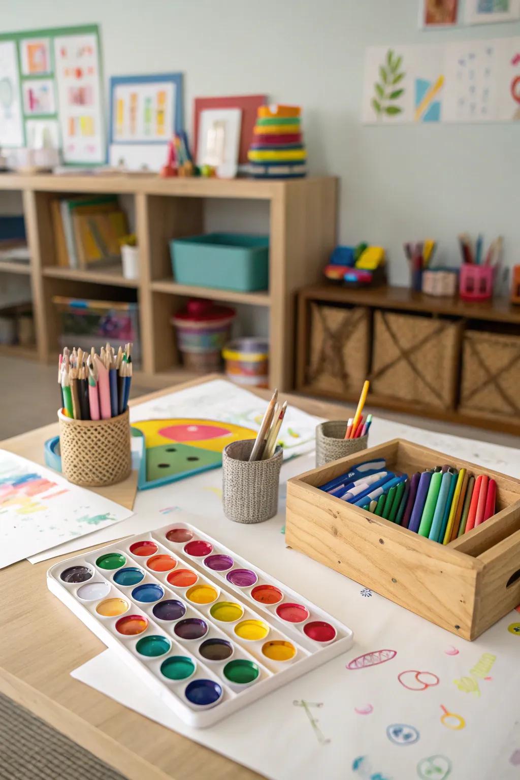 A specific area designed for creativity.