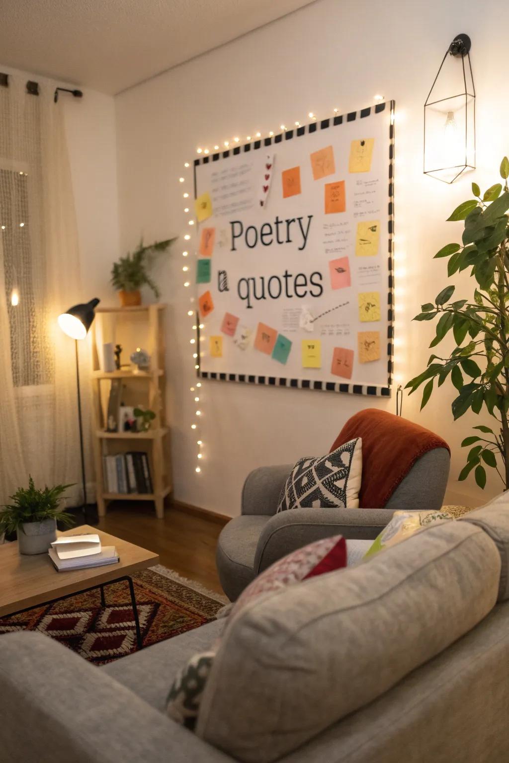 Infuse your area with inspiration through verse quotations.