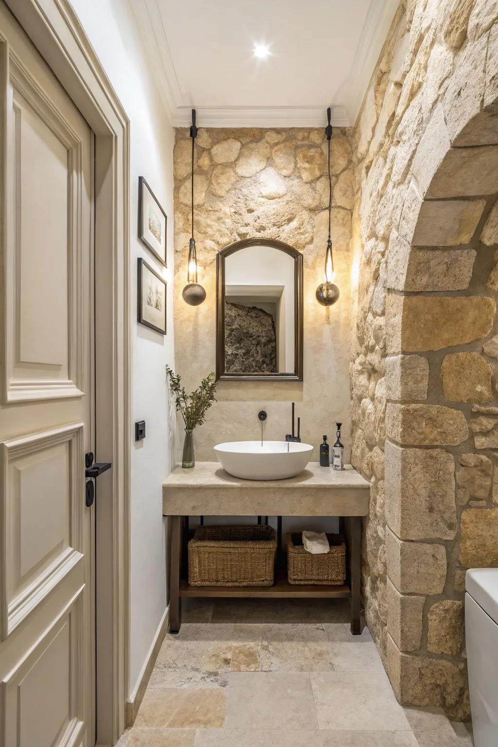 Stone conveys timeless refinement.