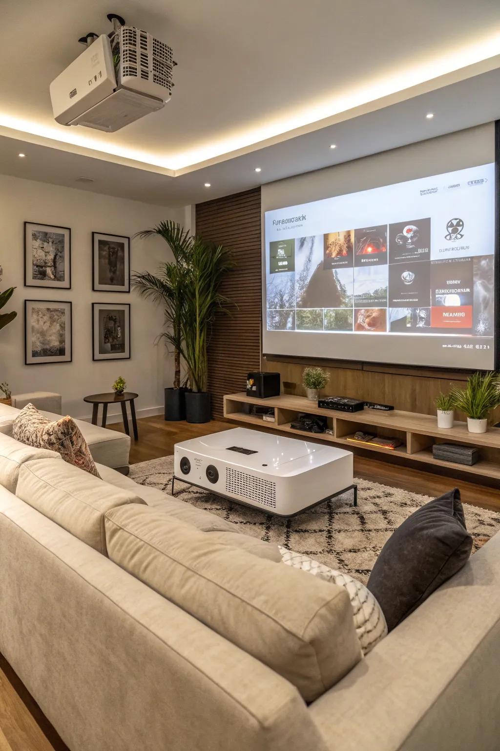 Smart projectors simplify viewing with built-in apps.