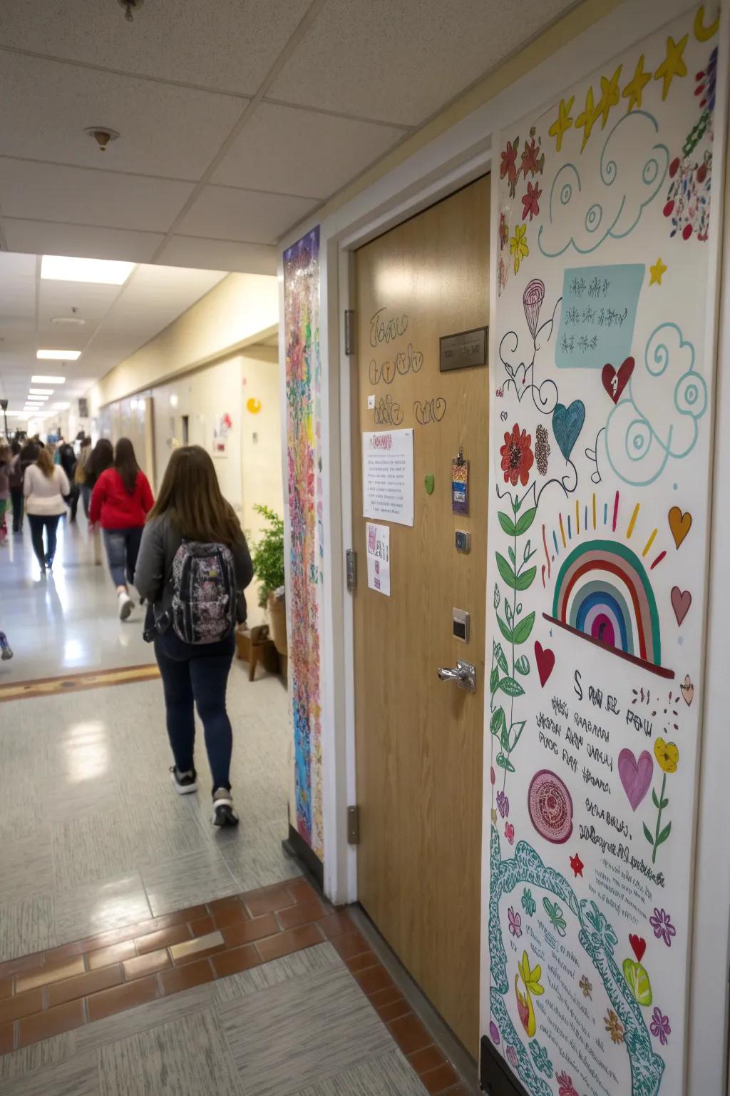 Fill the air with good vibes by hanging a door with inspirational sayings.
