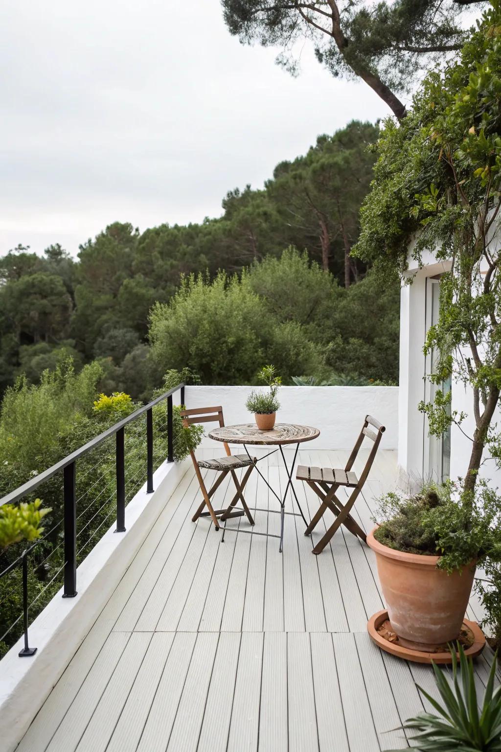 Appreciate simplicity with an unadorned deck design.
