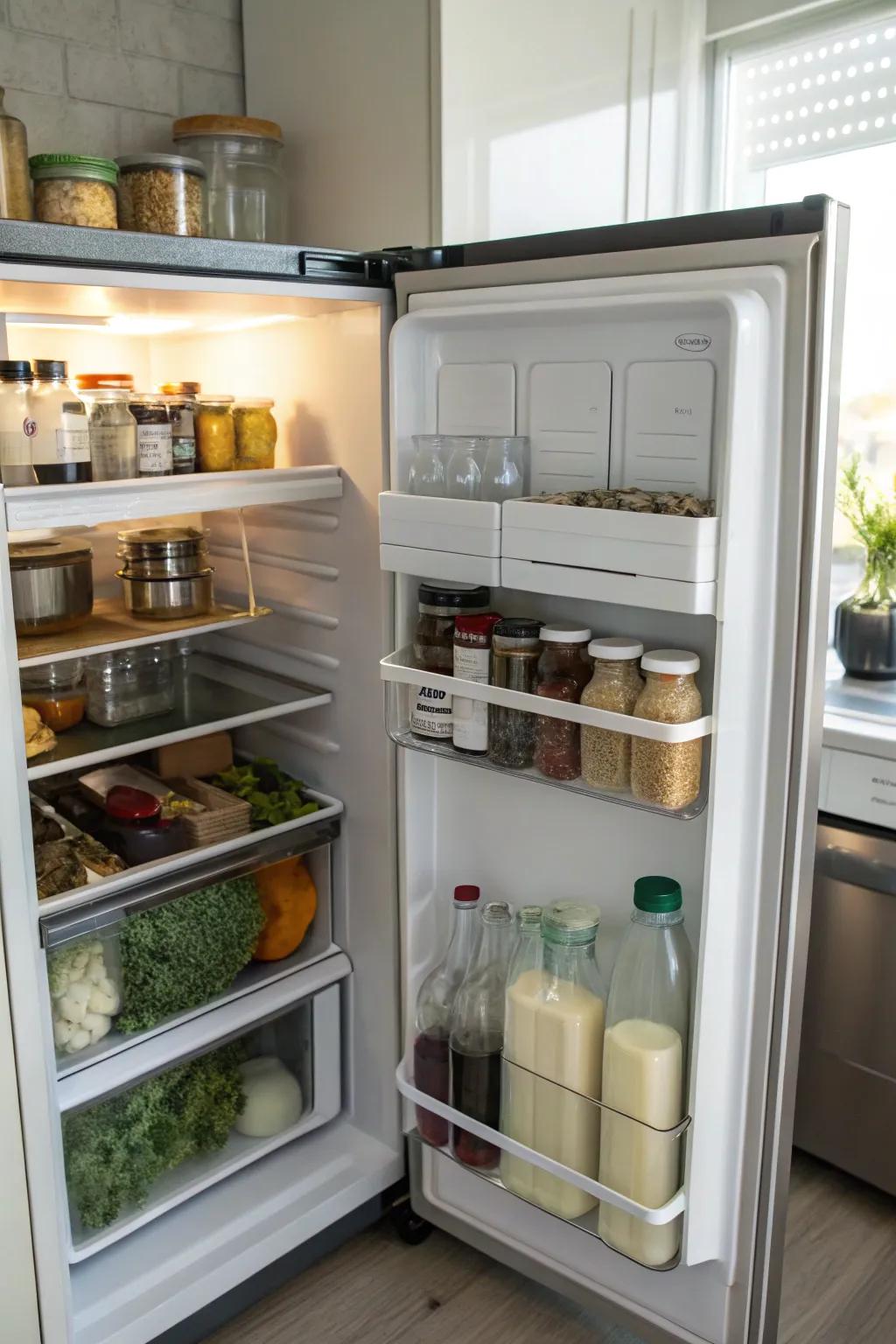 Frequently used items are effortlessly accessible when positioned at the front.