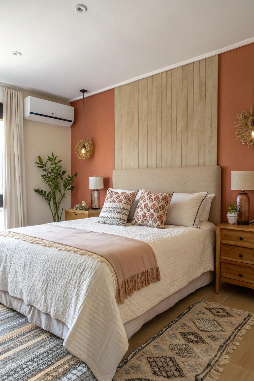 Neutral materials boost tranquility and serenity.