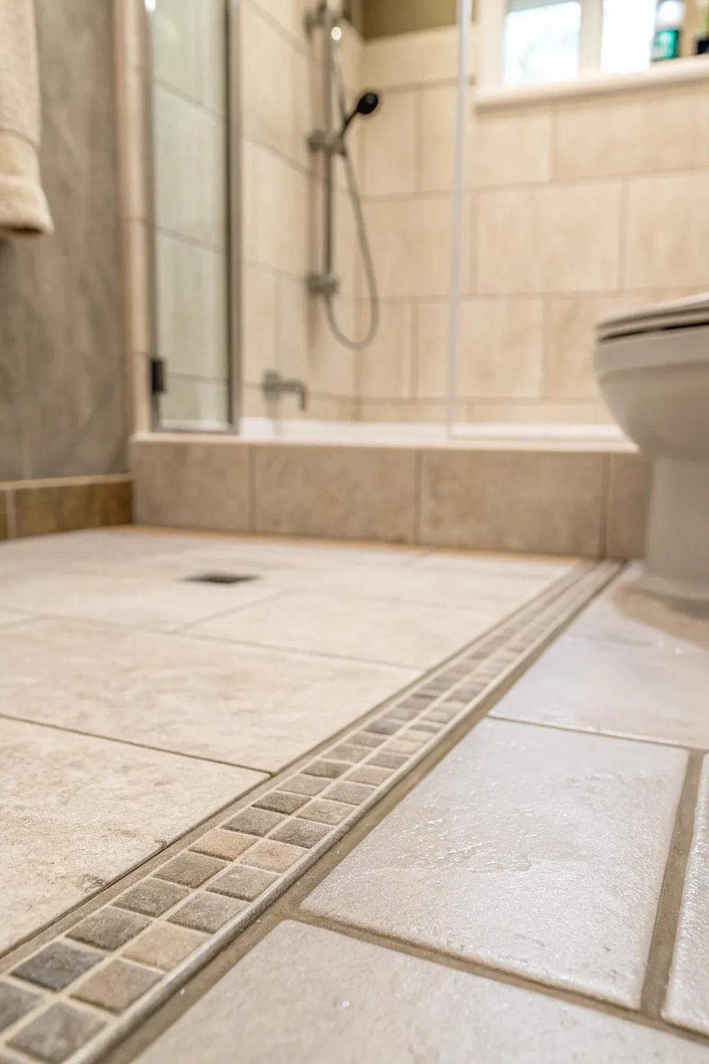 Matte finishes enhance both style and safety in your shower.