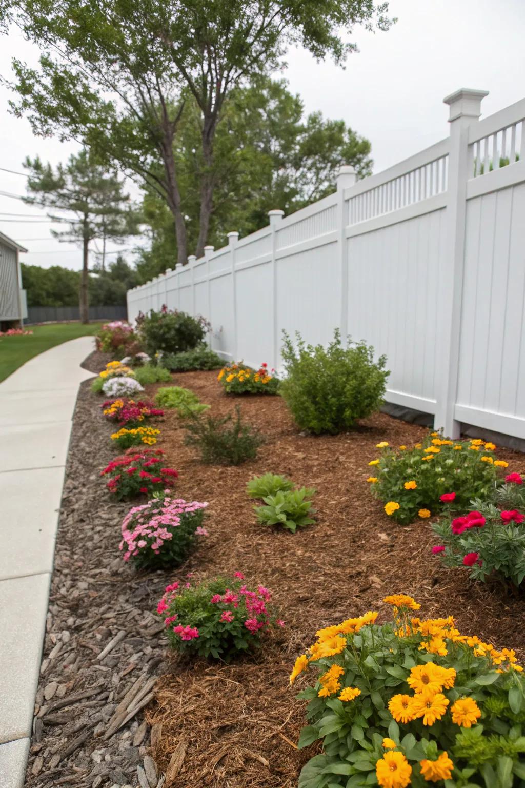 Bark offers both utility and aesthetic enhancement to your side yard.