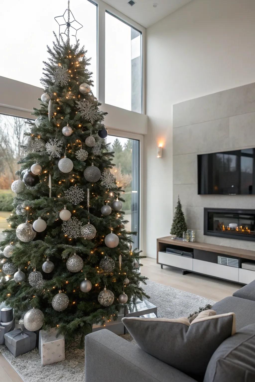 Contemporary elegance with subdued tones.