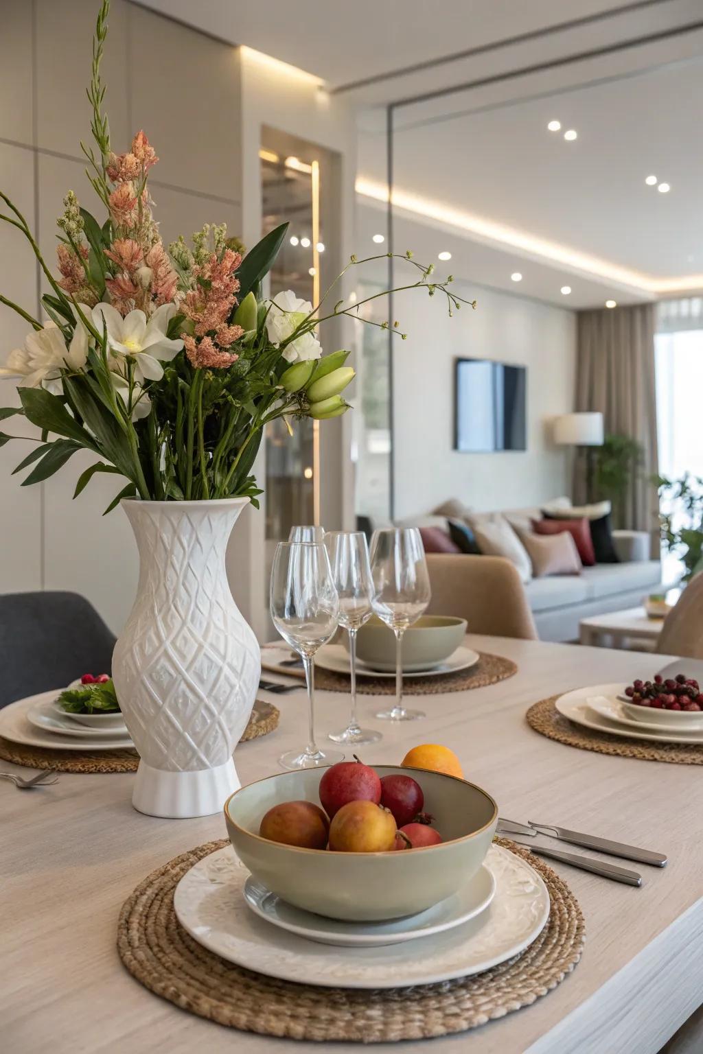 Layering different heights adds visual appeal.