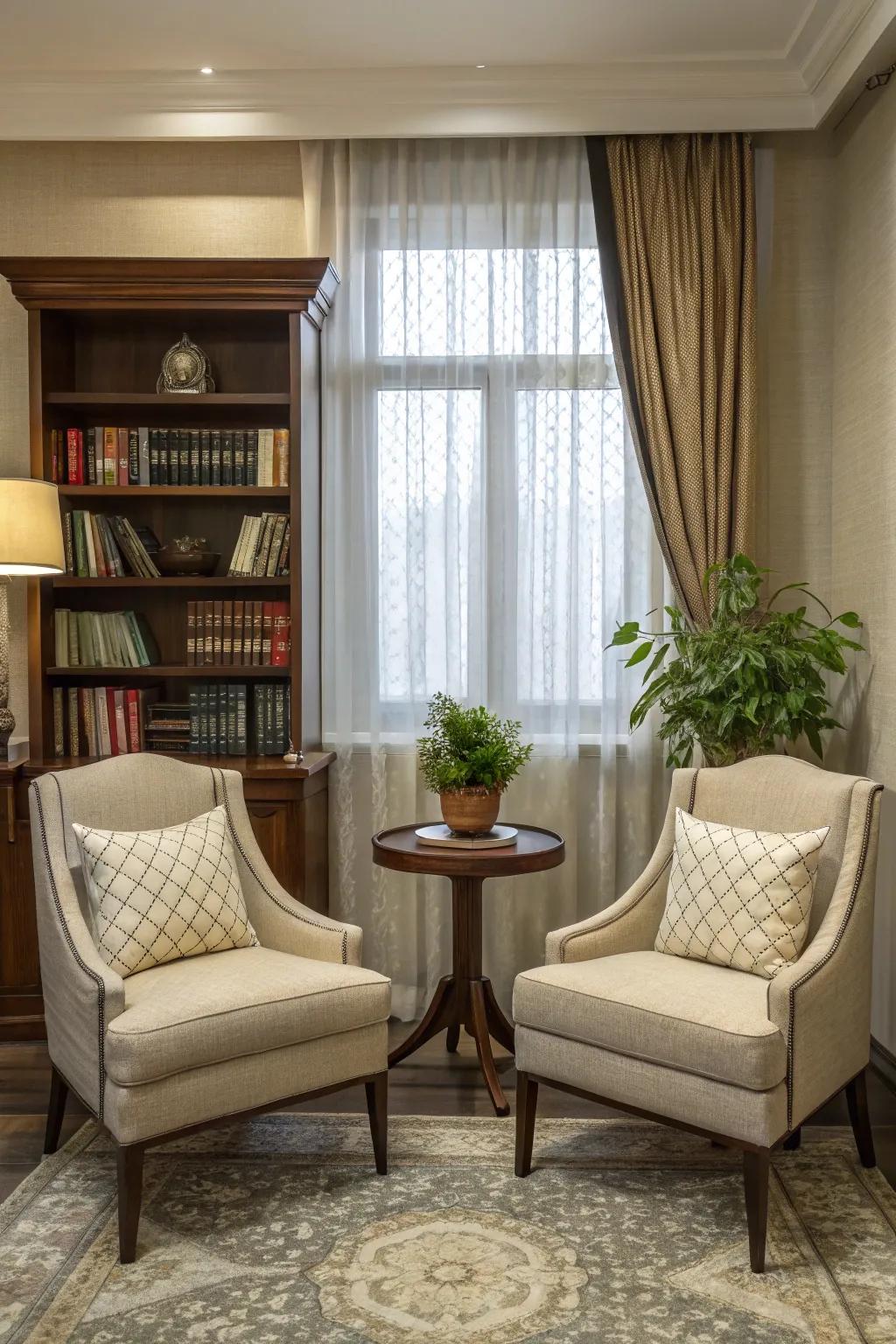 Symmetrical design fostering order and tranquility.