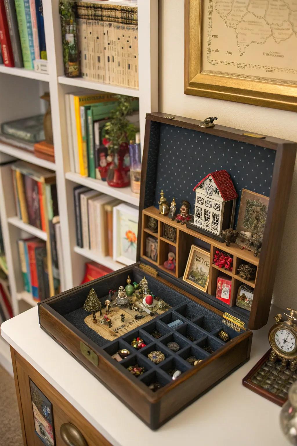 Revel in the particulars with a diminutive shadow box.