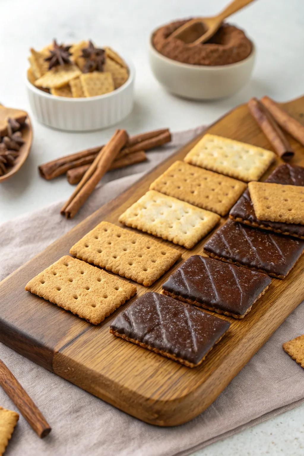 Gourmet crackers bring exciting new flavors to your s'mores bar.