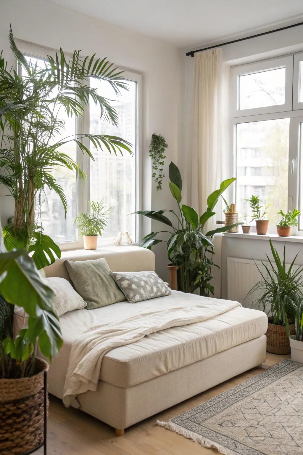 Plants introduce vibrancy and freshness to your space.