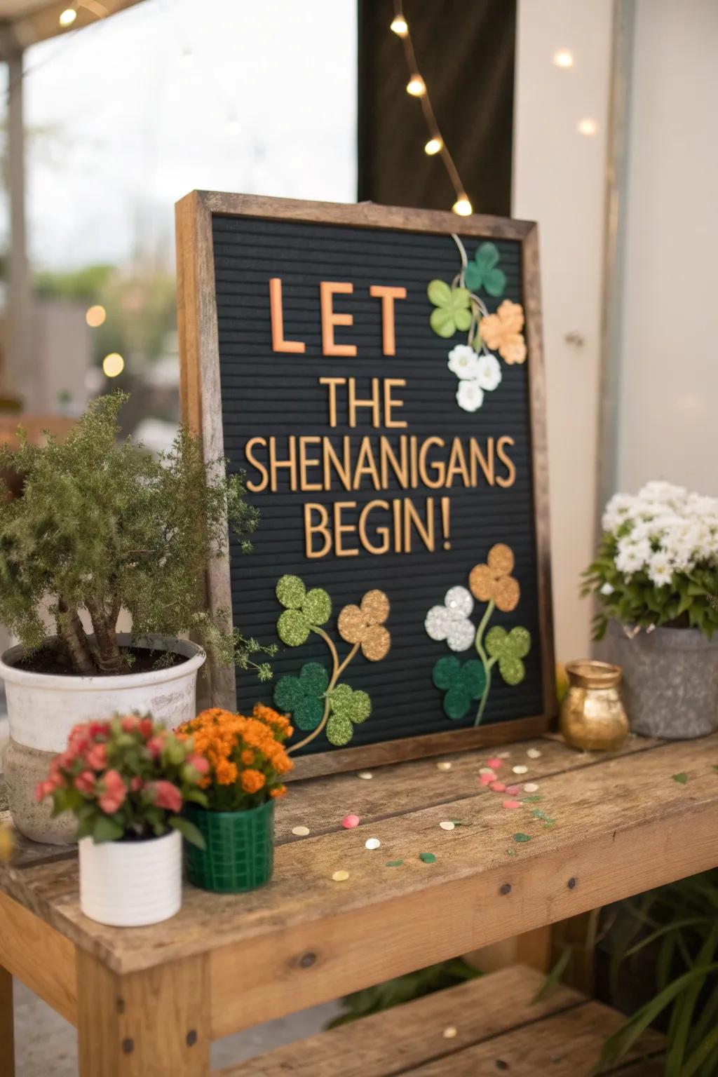 A lively invitation to commence the St. Patrick's Day celebrations.
