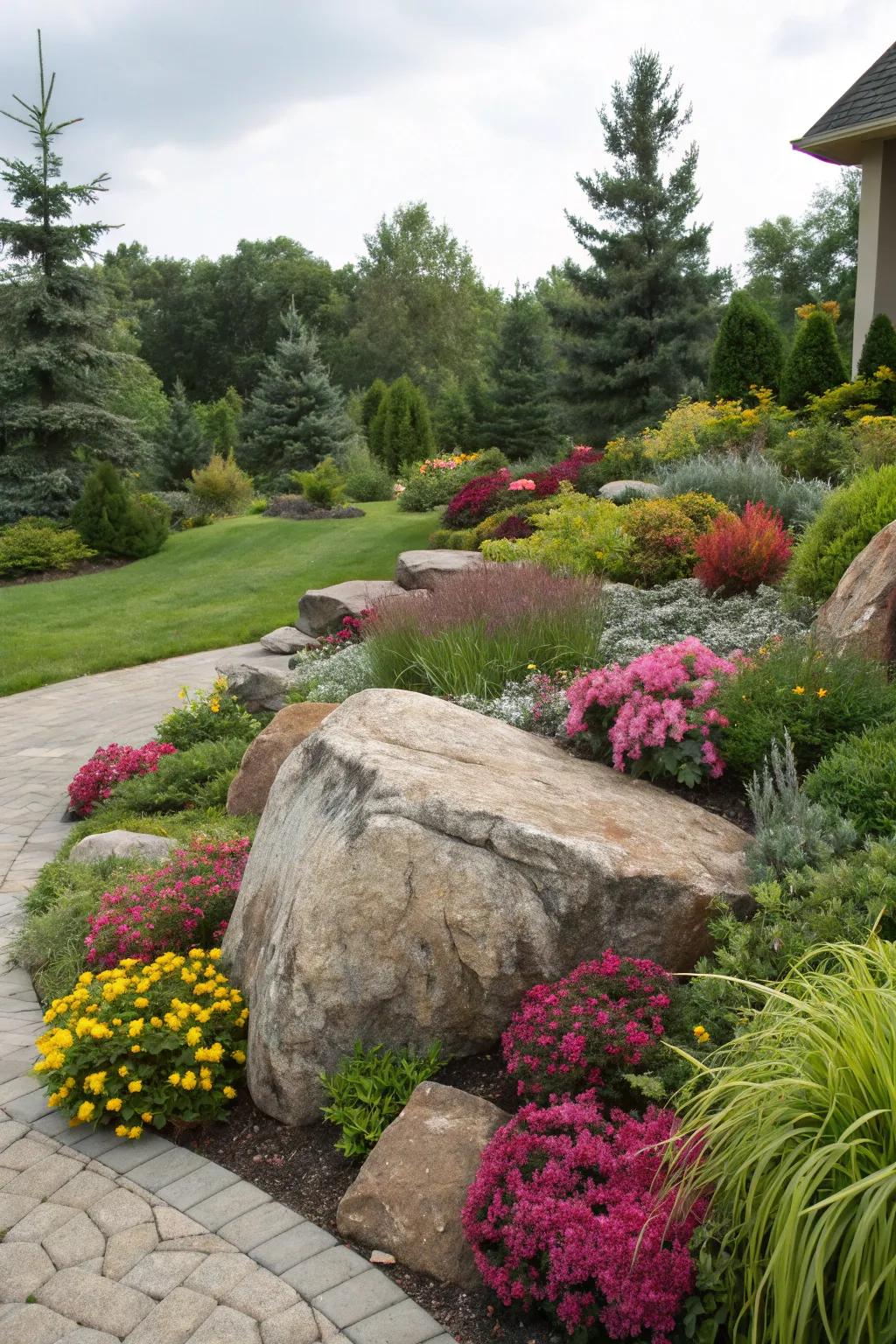 Impart drama to your garden with remarkable rock focal points.