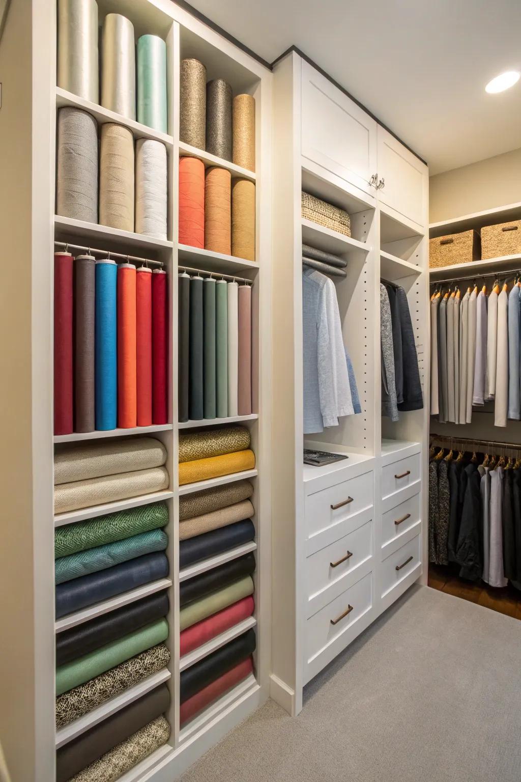 Wardrobe integrations proficiently employ present storage areas.