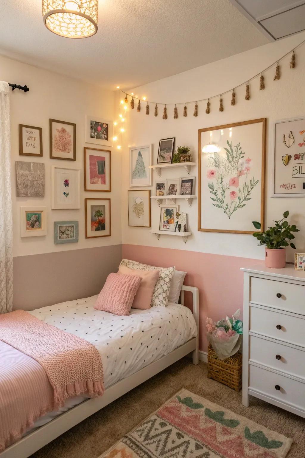 Voice your uniqueness with individualized wall decorations.