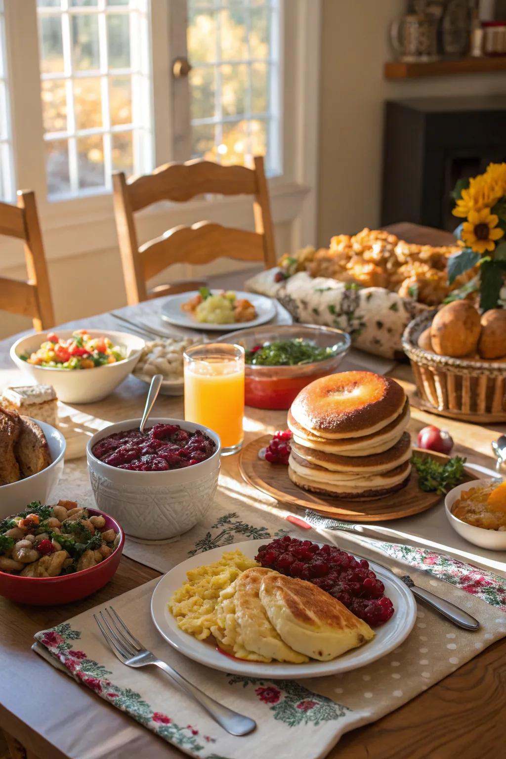 A sumptuous array for a Friendsgiving brunch.