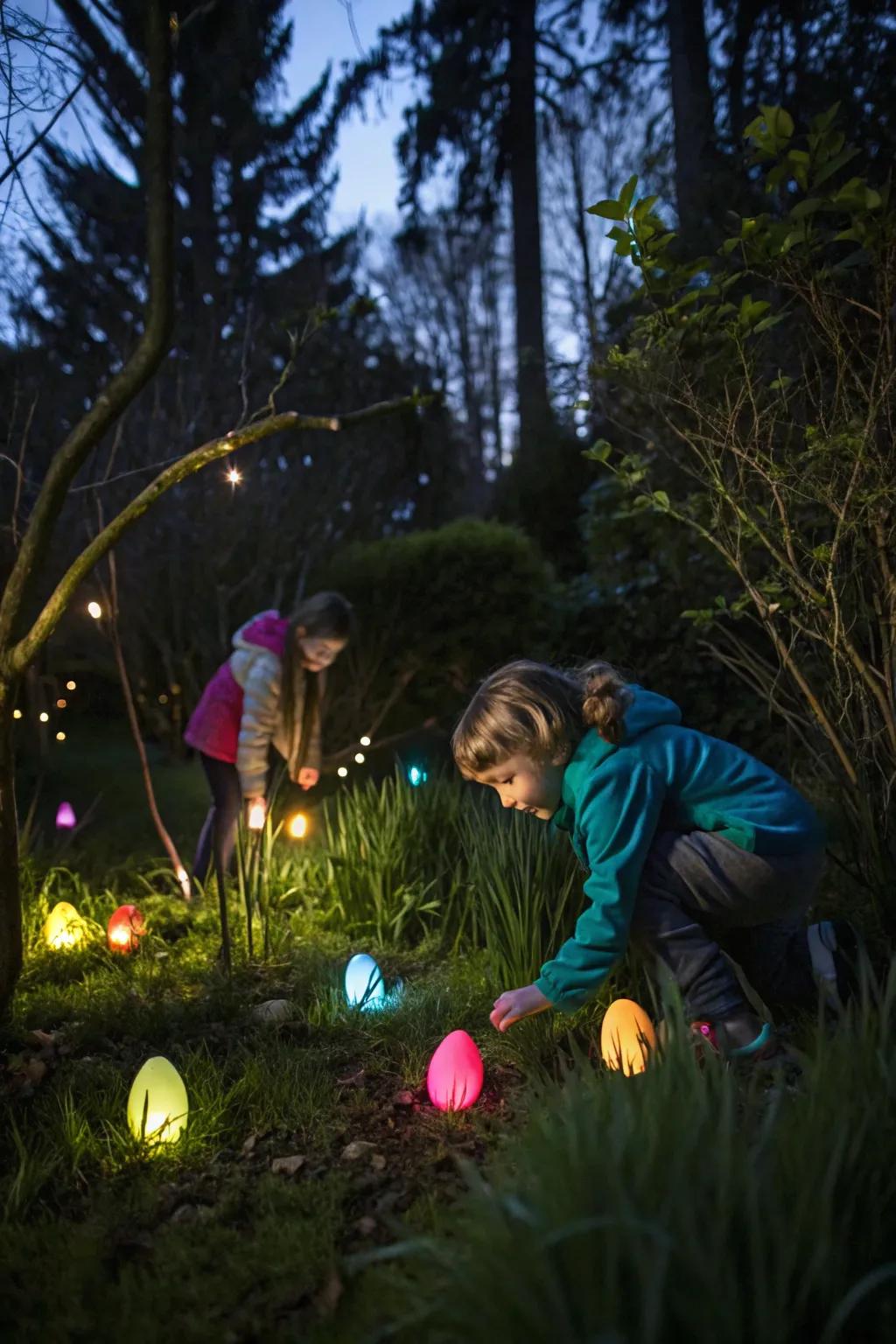 An enthralling luminescent Easter egg pursuit.