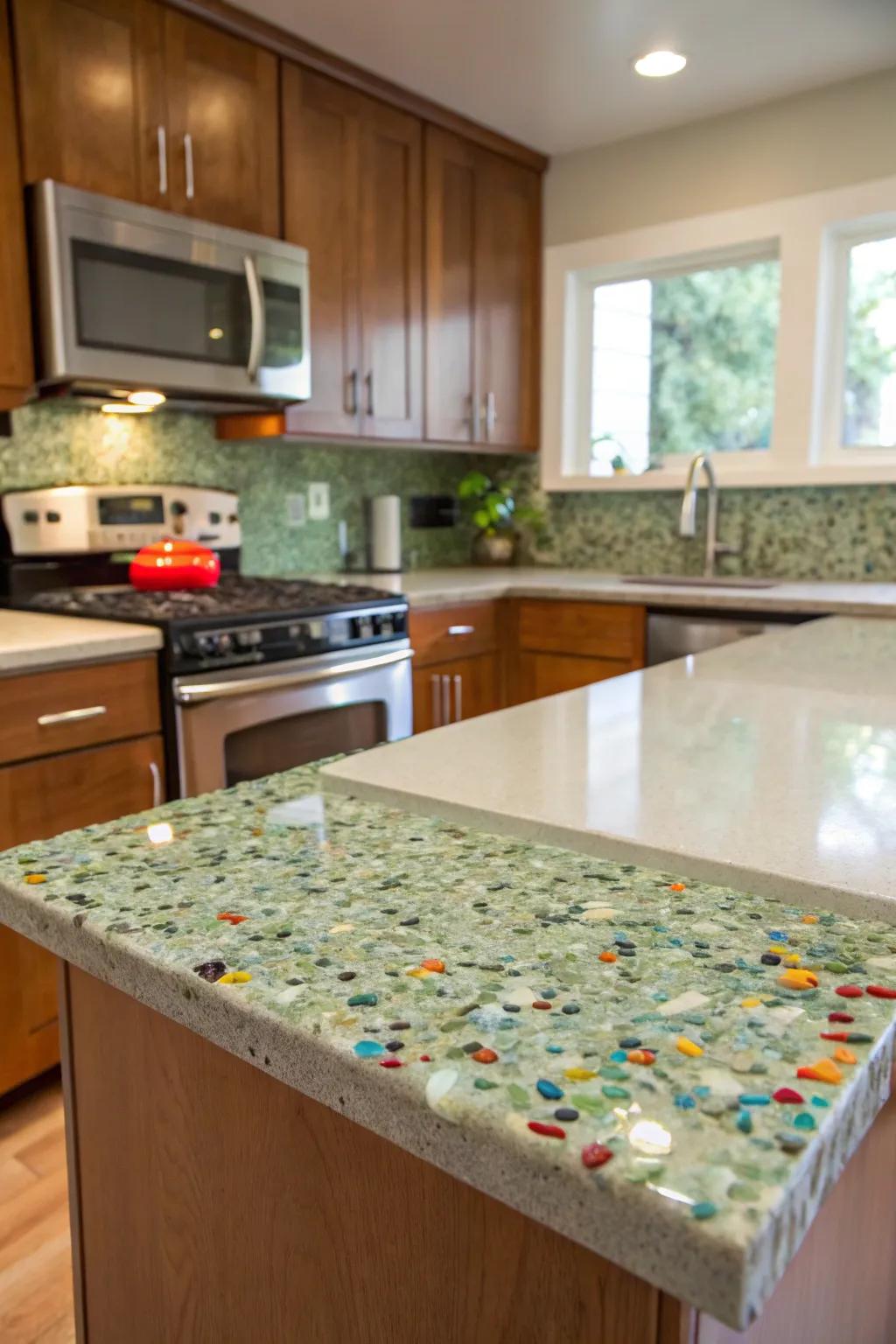 Sustainable tiles intermingle sustainability with panache.