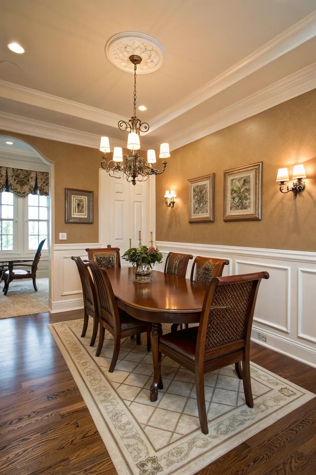 Panel trim adds a touch of traditional refinement to any space.