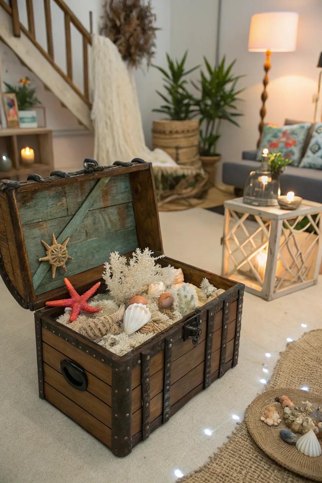 Forge an undersea fantasy with seashells and coral.