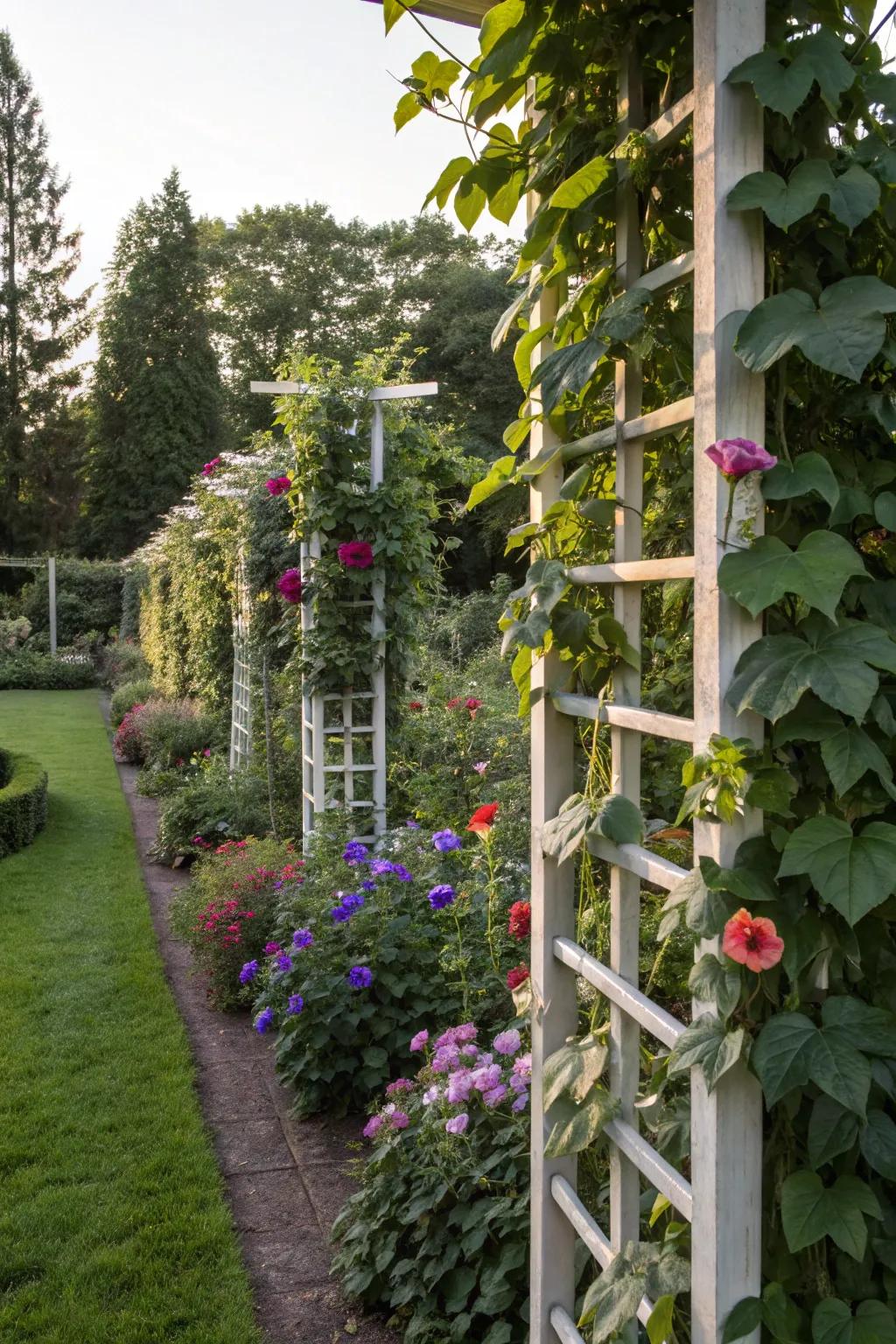 Supports introduce upward allure and effectiveness to any vegetable garden.