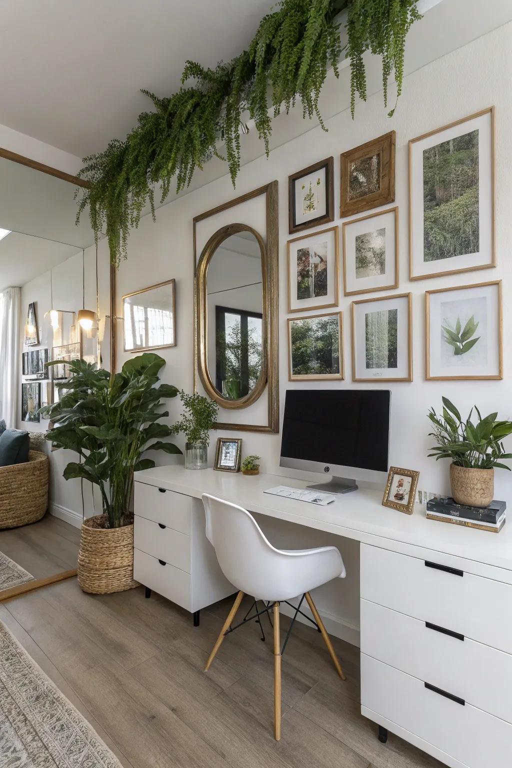 A gallery embellished through unique accent pieces