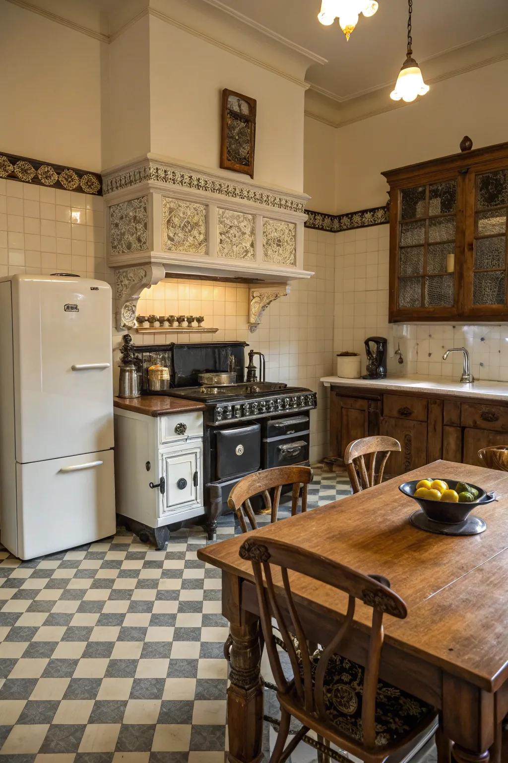 Vintage gadgets with contemporary functionality finalize the Victorian aesthetic.