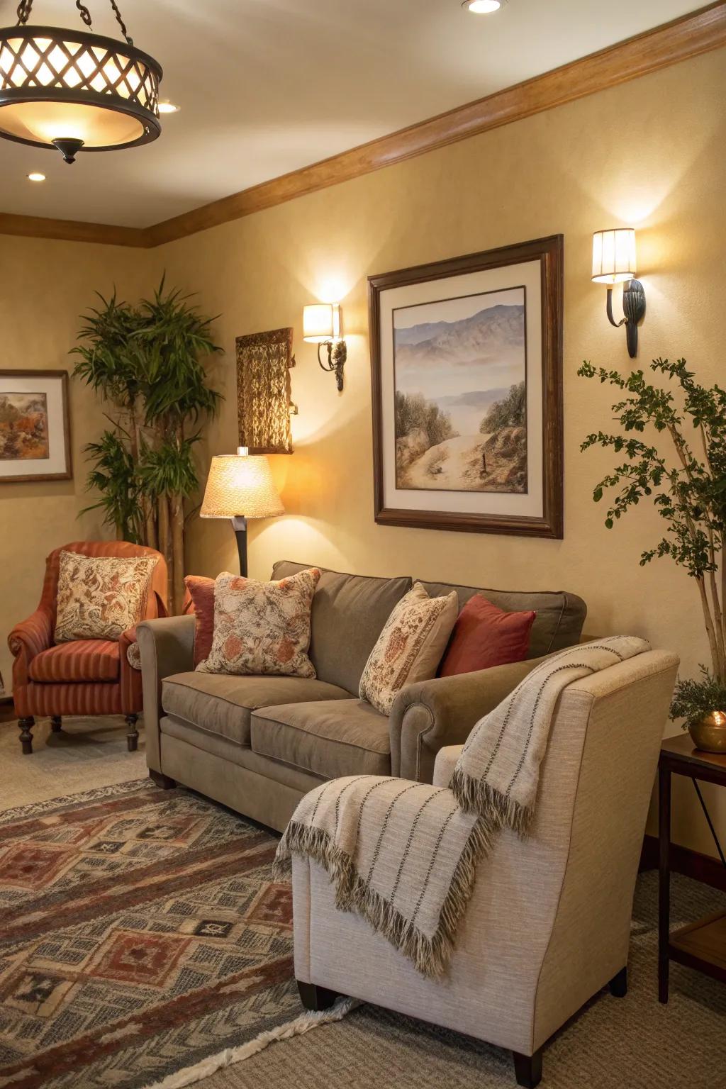 Enhance comfort and coziness through appealing wall lights.