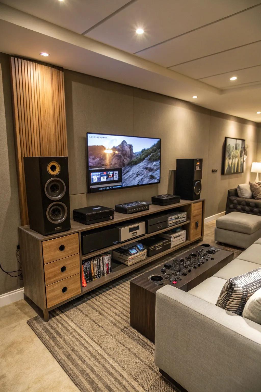 An exquisitely designed media hub elevates your viewing satisfaction.