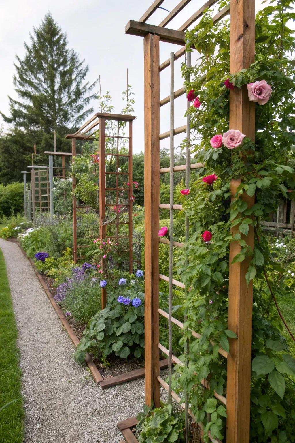 Explore varied substances for your trellis.