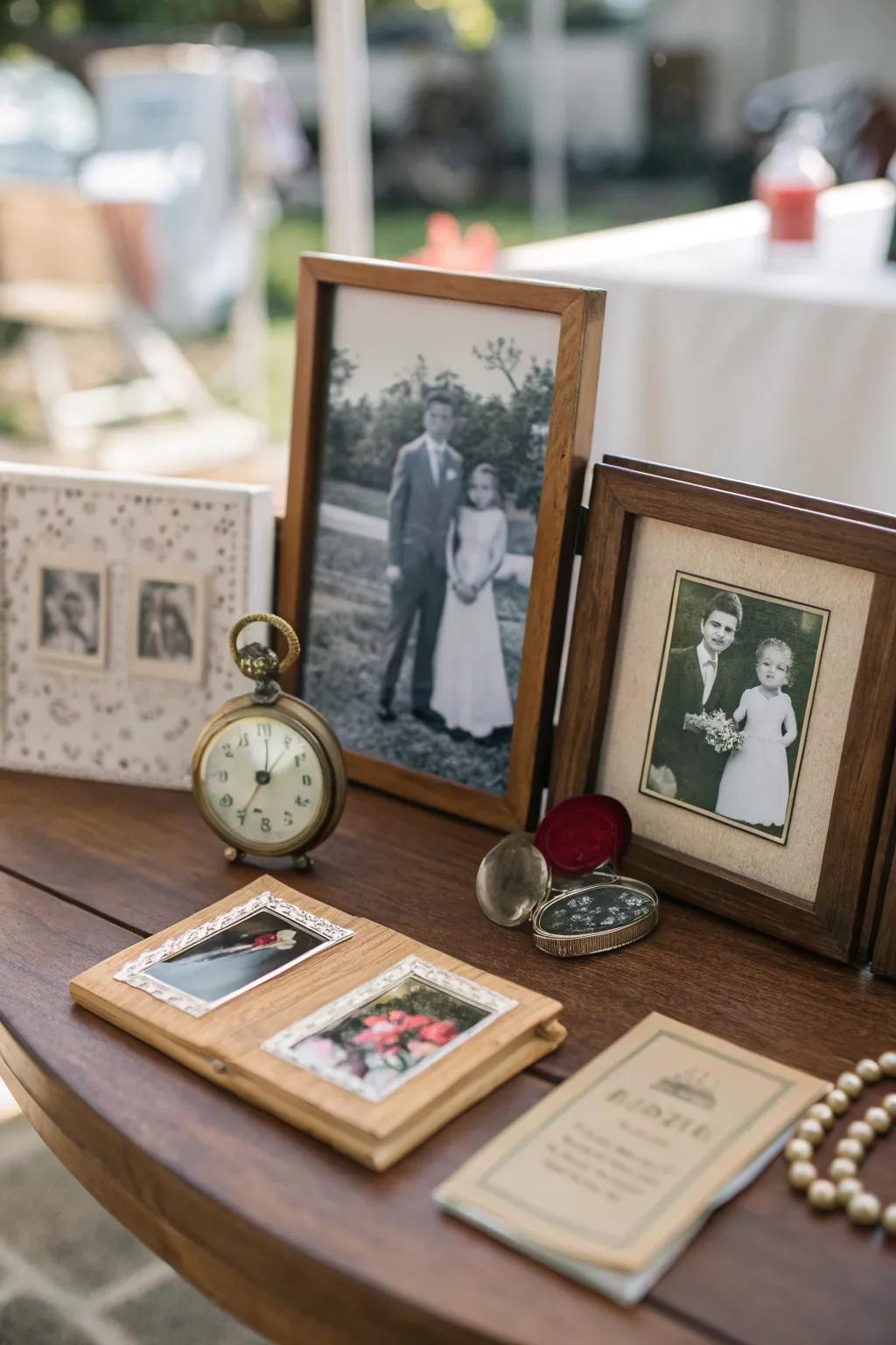 A display of cherished memories, warmly welcoming someone home.
