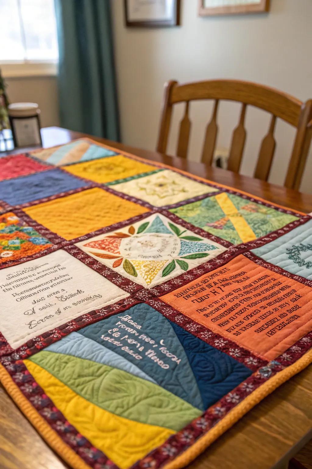 A quilt that envelops you in cherished memories.