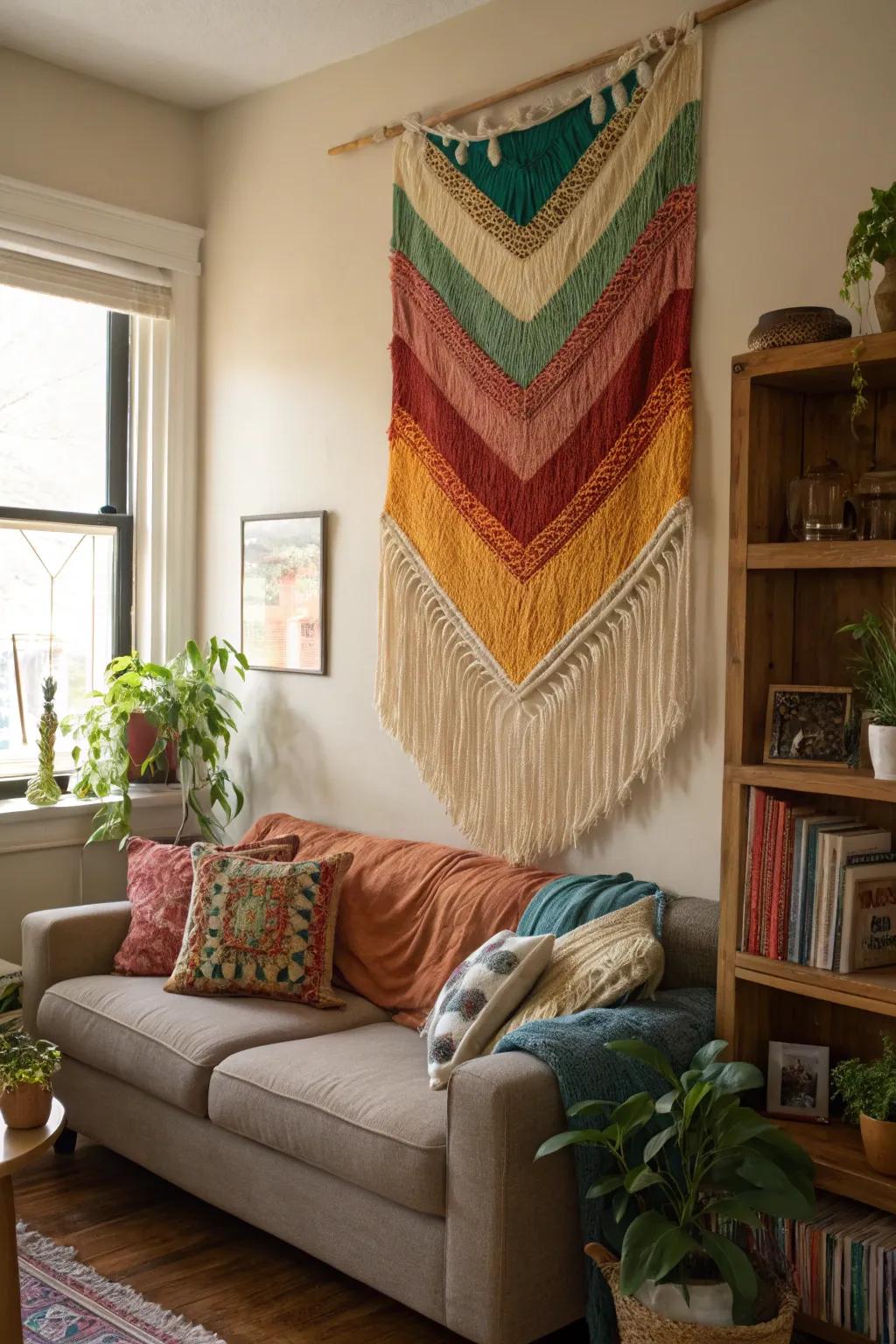 A tapestry can enrich your wall decor with texture and warmth.