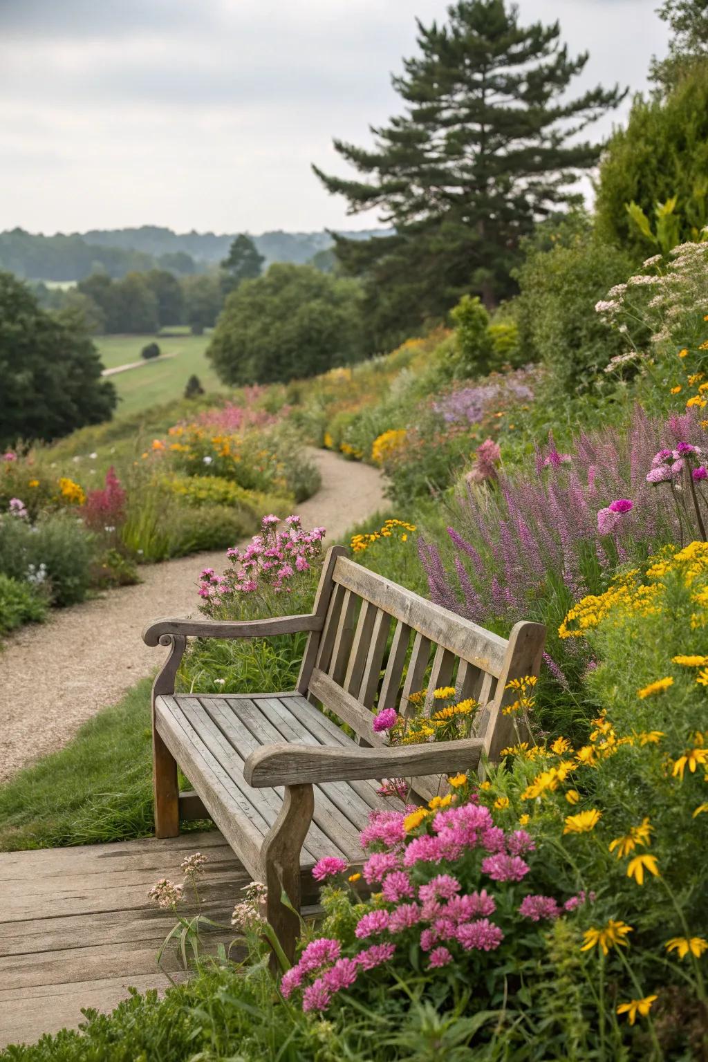 A peaceful lounge area nestled among the beauty of nature.