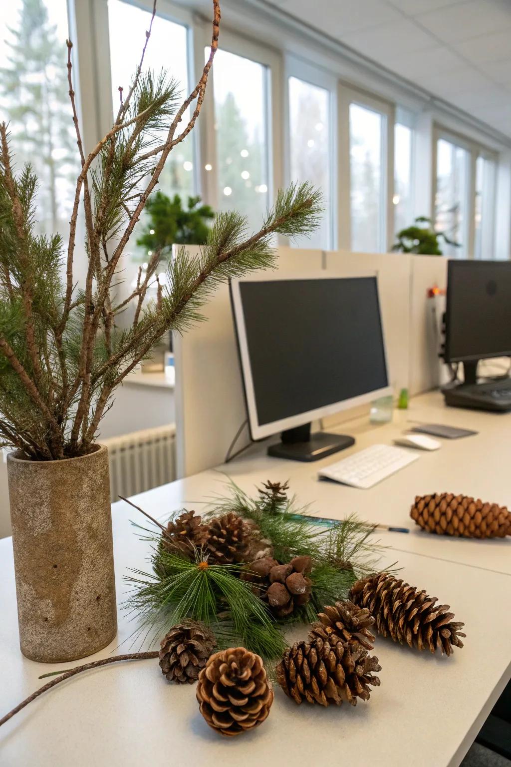 Natural design components develop a rustic and calming environment.