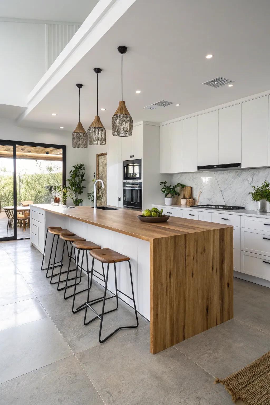 A cascade edge countertop for a seamless, eye-catching design.